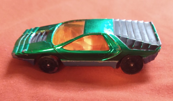 GREEN CORGI JR WITH ORANGE WINDOWS