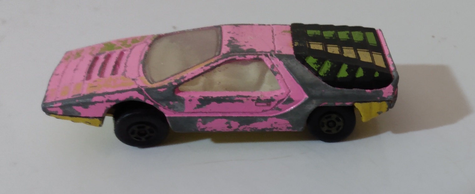 LIGHT PINK WITH STRIPES MATCHBOX ALFA CARABO