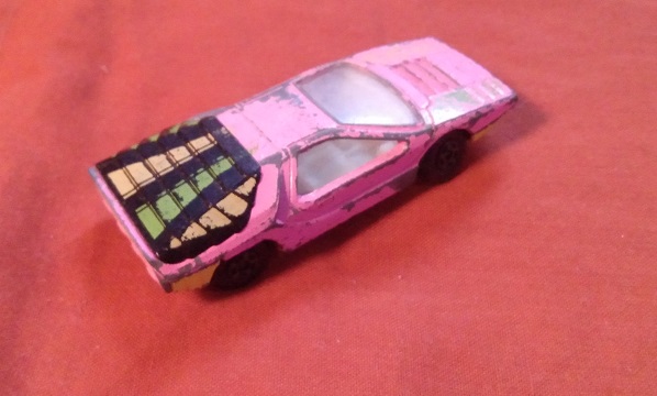 LIGHT PINK WITH STRIPES MATCHBOX ALFA CARABO