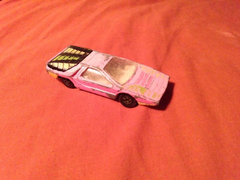 LIGHT PINK WITH STRIPES MATCHBOX ALFA CARABO