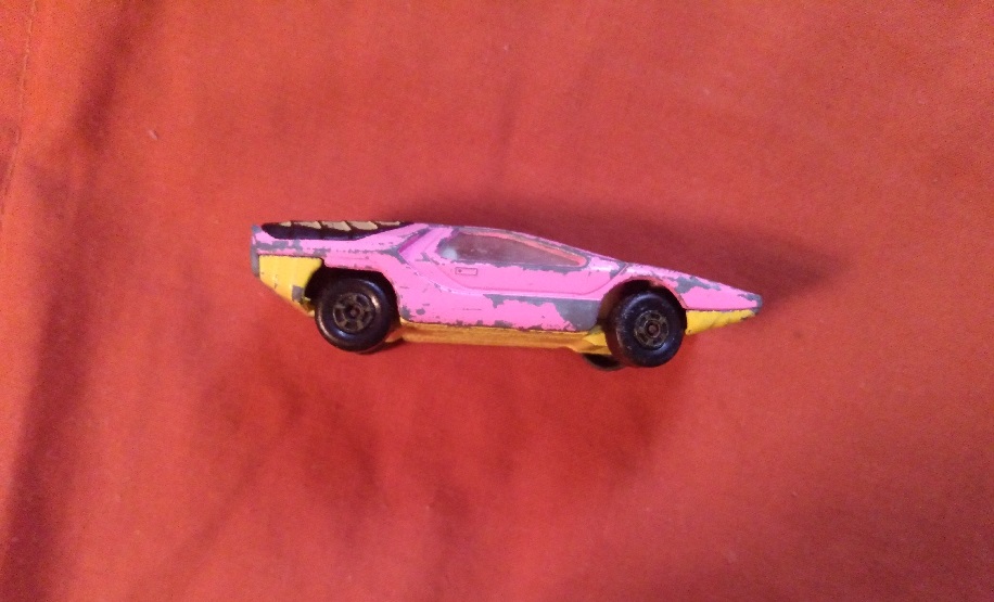 LIGHT PINK WITH STRIPES MATCHBOX ALFA CARABO
