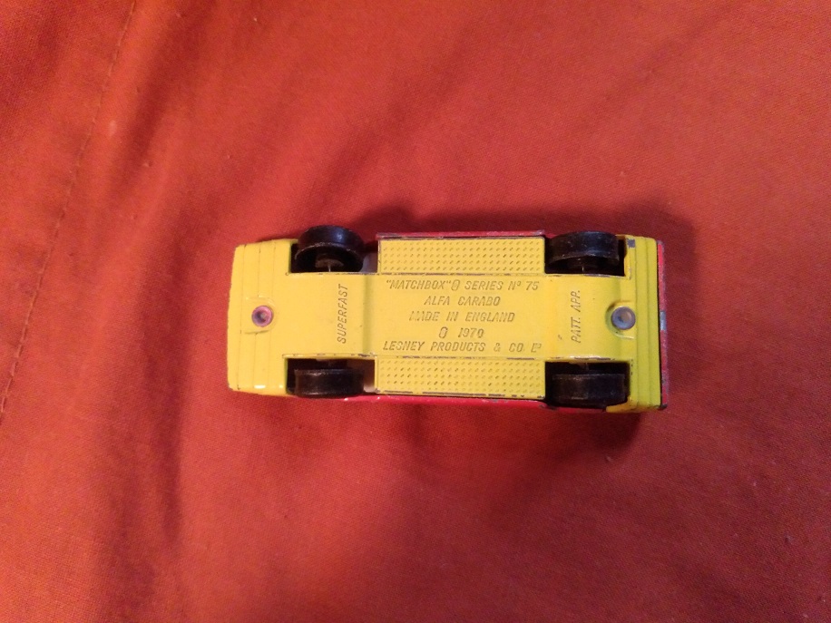 RED WITH STRIPES MATCHBOX ALFA CARABO