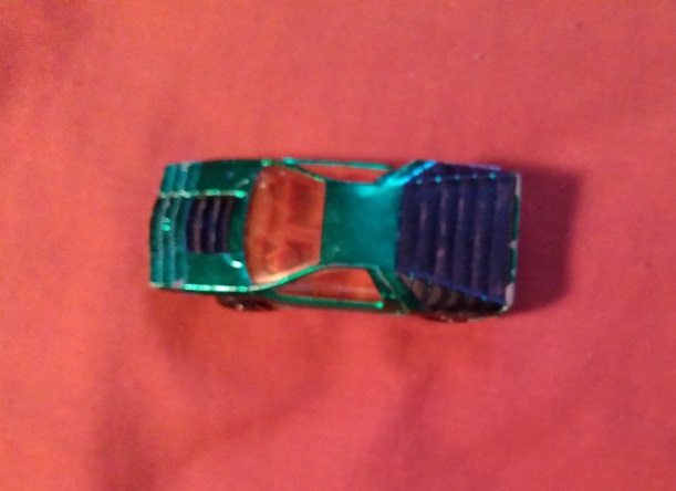 GREEN CORGI JR WITH ORANGE WINDOWS