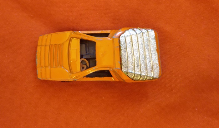 ORANGE PLAYART CARABO BERTONE WITH MISSING WINDSHIELD