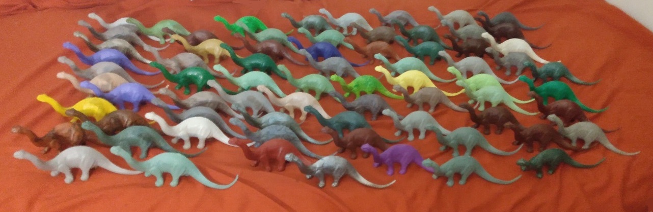 SCOTTY'S MARX MOULD BRONTOSAURUS FLEET - CURRENT PICTURE (71)