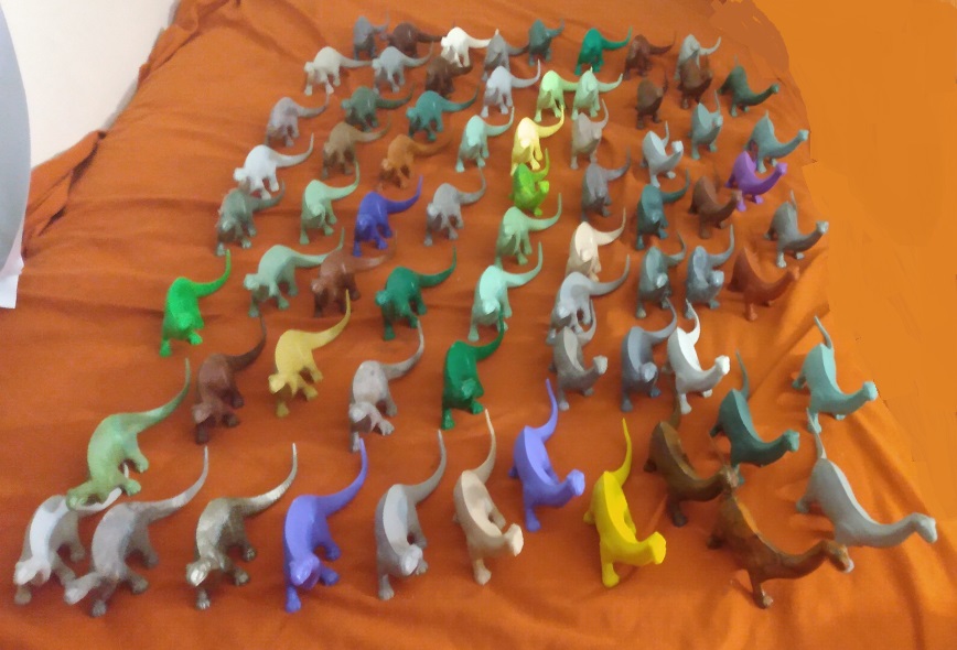 MARX BRONTOS FLEET (HERD) FROM THE FRONT ANGLE