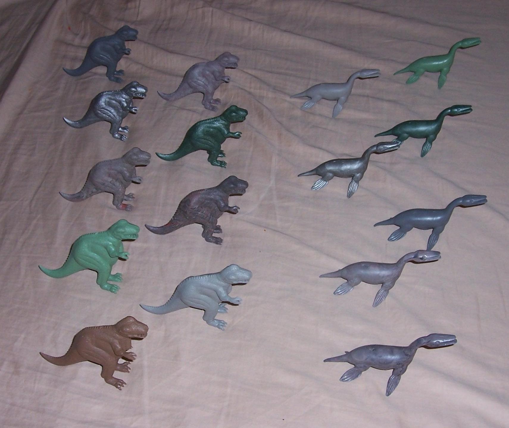 KRONOSAURUS AND TYPE ONE TYRANNOSAURUS FIGURES