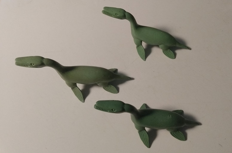 THREE GREEN MARX KRONOSAURS