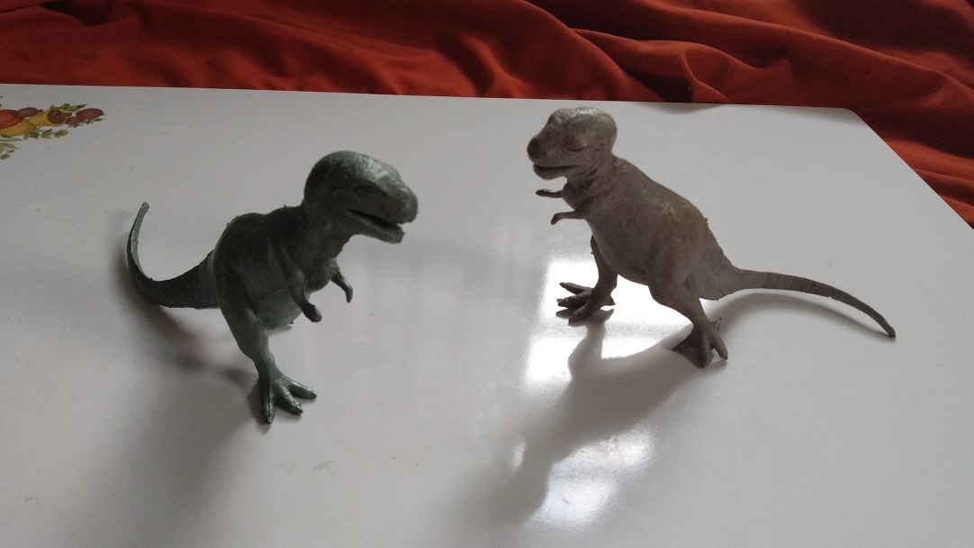 MARX TYPE TWO TYRANNOSAURUS REX FIGURES