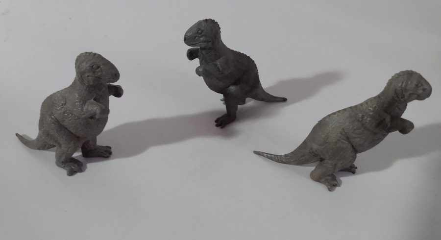 THREE GRAY MARX ALLOSAURS