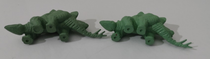 REVISED AND MEDIUM MOLD STEGOSAURUS VIEW UNDER THE FEET