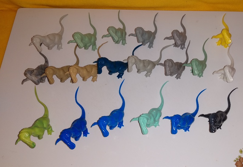 MARX HADROSAURUS IN THREE ROWS