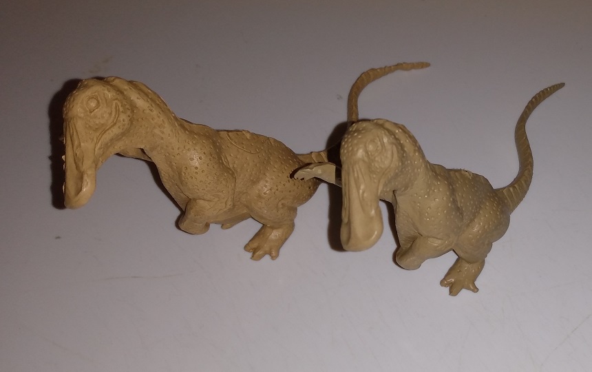 TWO MARX TAN HADROSAURUS