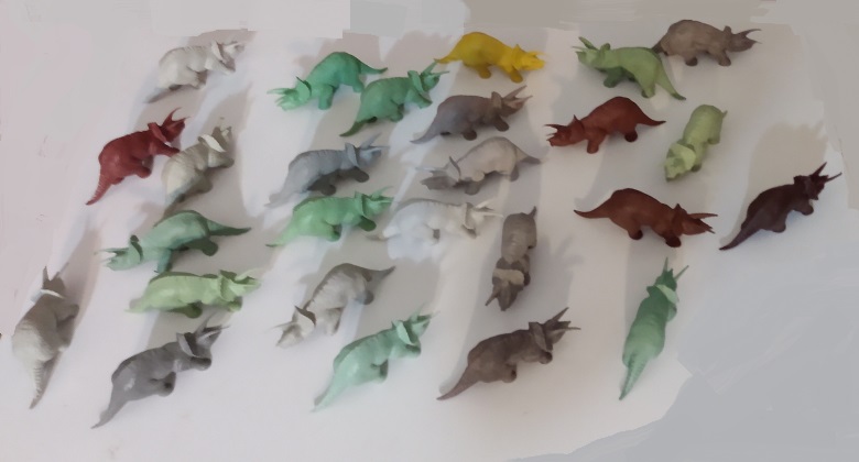 MARX TRICERATOPS GROUP PHOTO