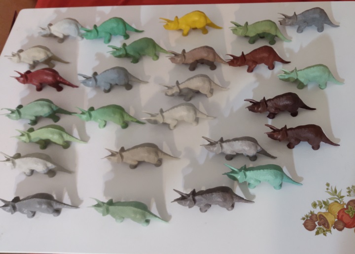 LARGE GROUP OF MARX TRICERATOPS