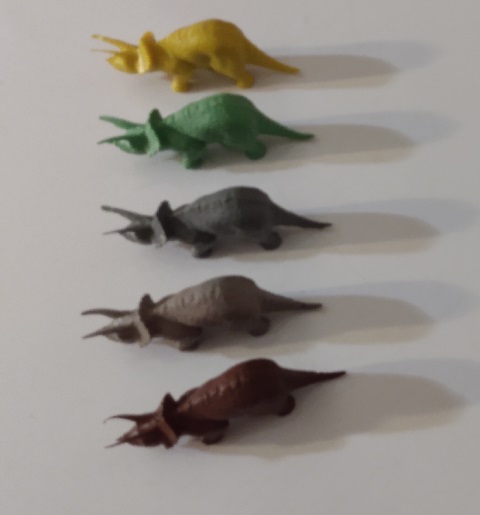 FIVE MARX TRICERATOPS