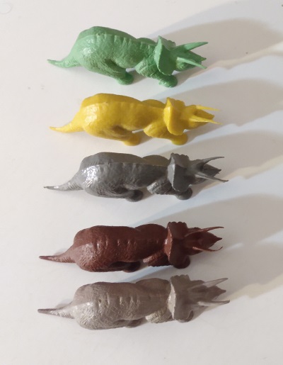 FIVE MARX TRICERATOPS