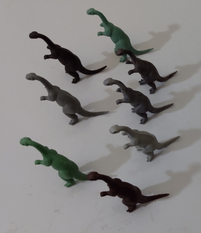 EIGHT MARX PLATEOSAURUS LINE DANCING