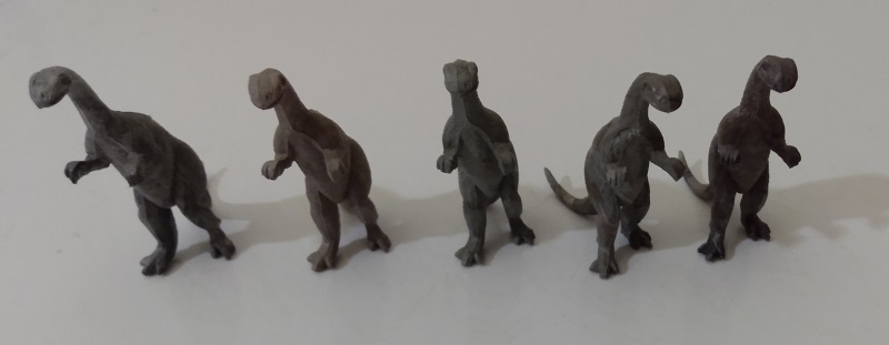 FIVE MARX PLATEOSAURUS