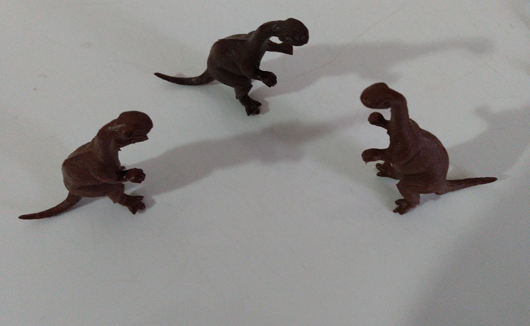 THREE BROWN MARX PLATEOSAURUS