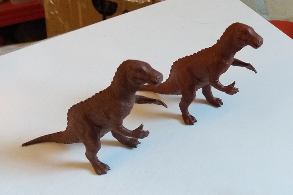 TWO BROWN MARX IGUANODON