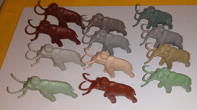 HERD OF MARX WOOLY MAMMOTH