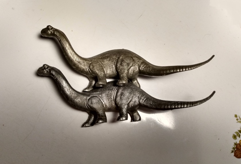 MARX SILVER BRONTOSAURUS
