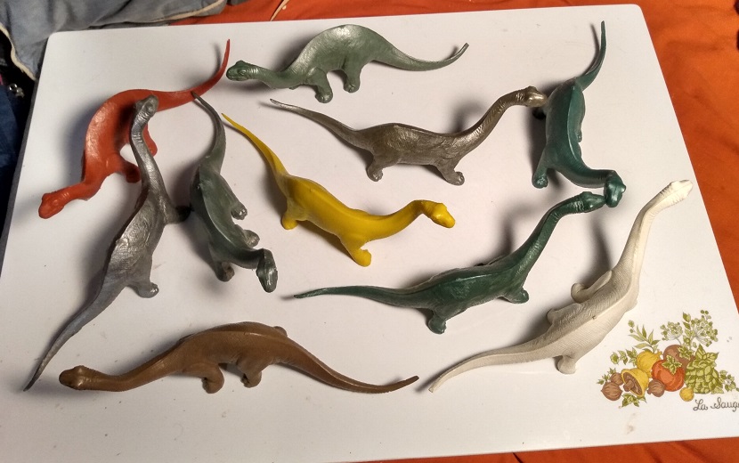 TEN MARX BRONTOSAURUS INCLUDING TEST SHOT