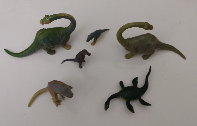 THE FIVE RARER INPRO DINOSAUR FIGURES