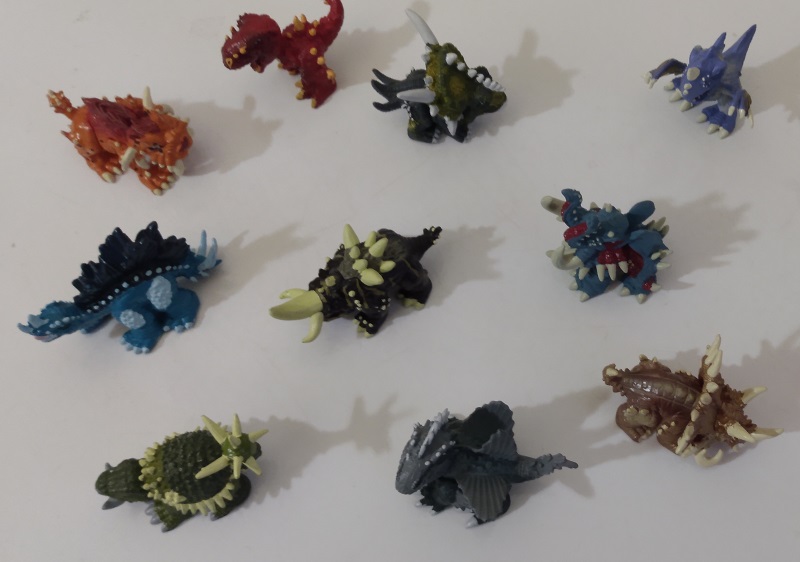 ALL TEN OF MY DINO FROZ TWO DINOSAURS