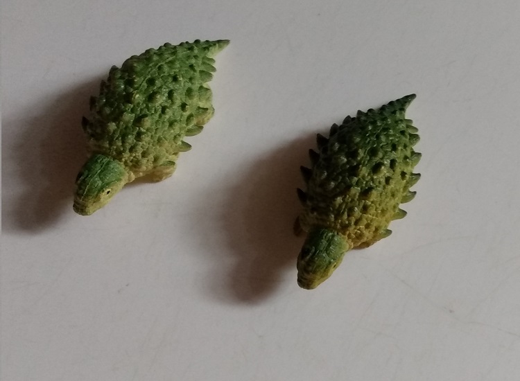 TWO DINOWORLD ANKYLOSAURUS TOYS