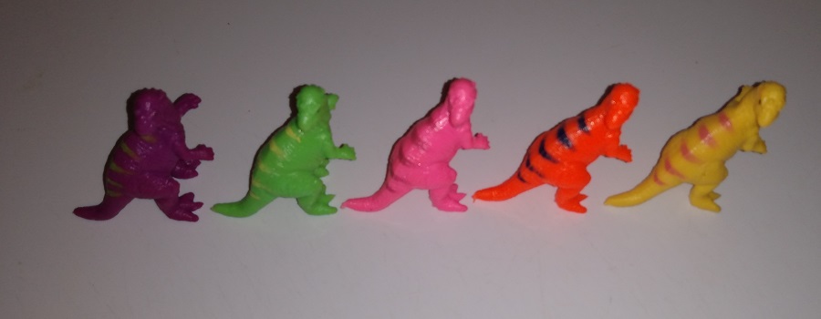ALL FIVE NEON PACHYCEPHALOSAURUS