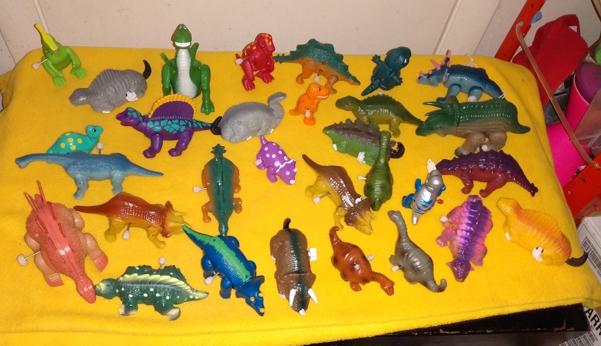 HECK OF A LOT OF WINDUP DINOSAURS