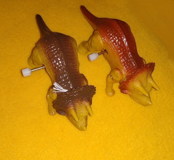 TWO WINDUP TRICERATOPS