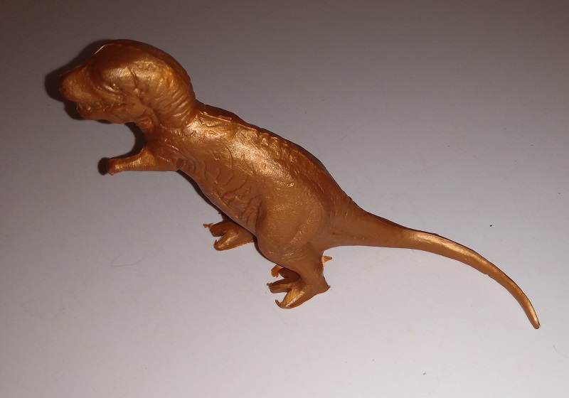 SINCLAIR/DFC LARGE GOLD TYRANNOSAURUS