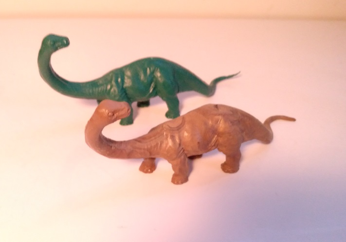 TWO TIMPO BRONTOSAURUS