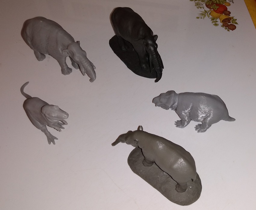 FIVE 3D DINOSAURS