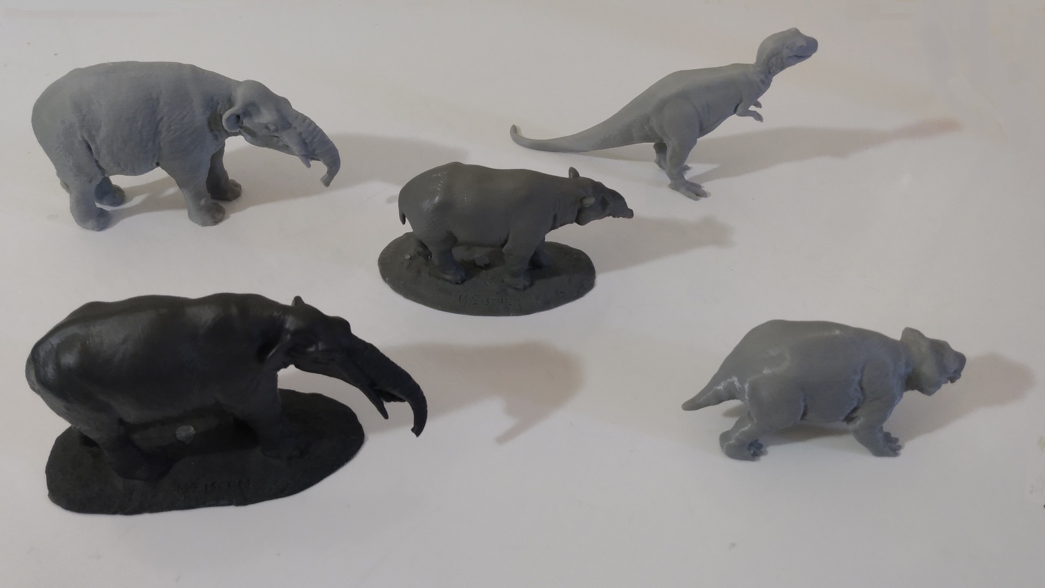 FIVE 3D DINOSAURS