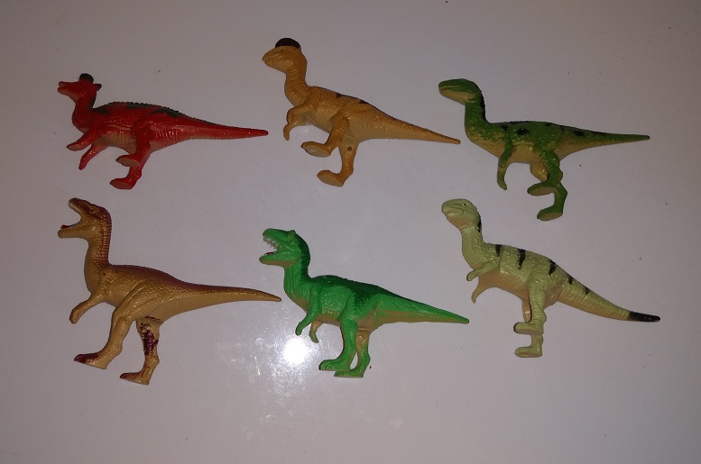 SIX BIPED DINOSAURS