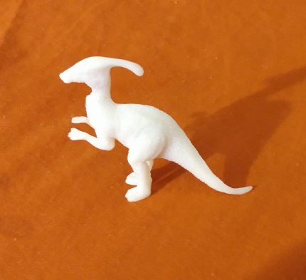 SMALL WHITE PARASAUROLOPHUS