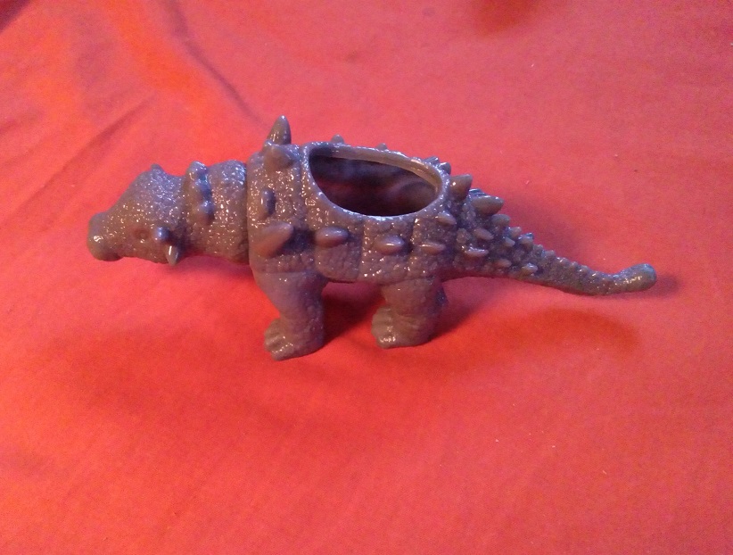 GRAY ANKYLOSAURUS PLANTER