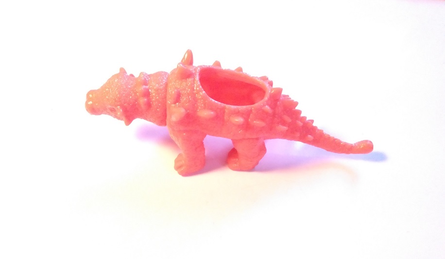 ORANGE ANKYLOSAURUS PLANTER