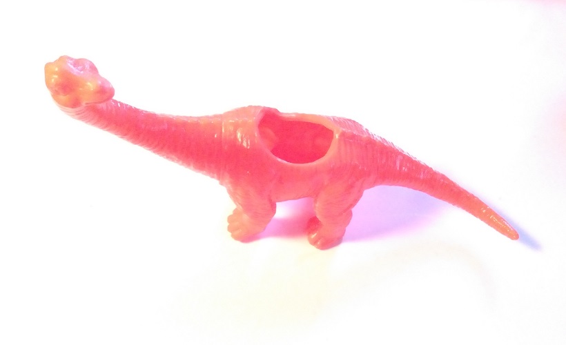 ORANGE BRONTOSAURUS PLANTER