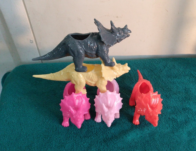 TRICERATOPS PLANTERS PLAYING AROUND