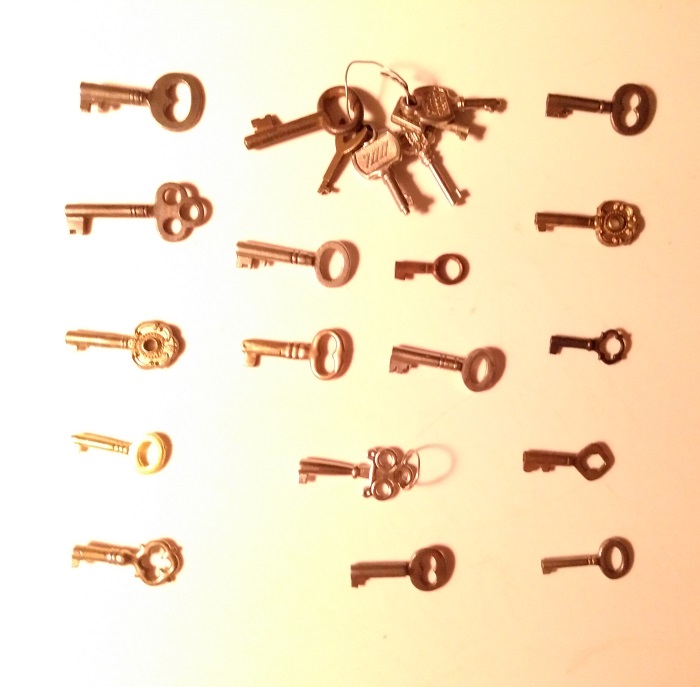BUNCH OF SMALL SKELETON KEYS